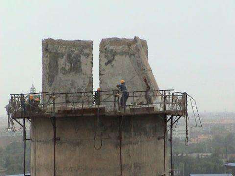 哈尔滨烟囱拆除方法与拆除步骤：