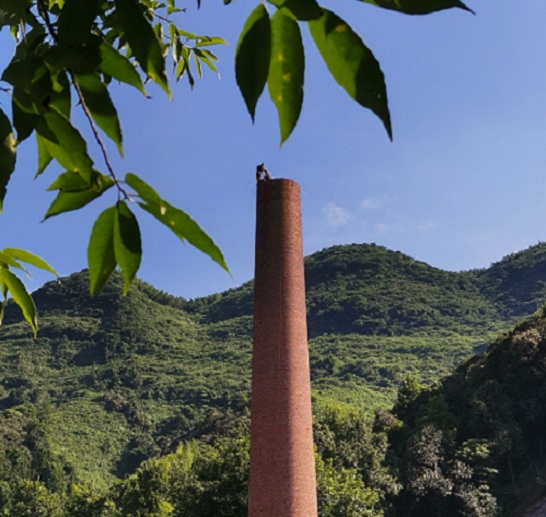 人工拆除废弃烟囱操作方法