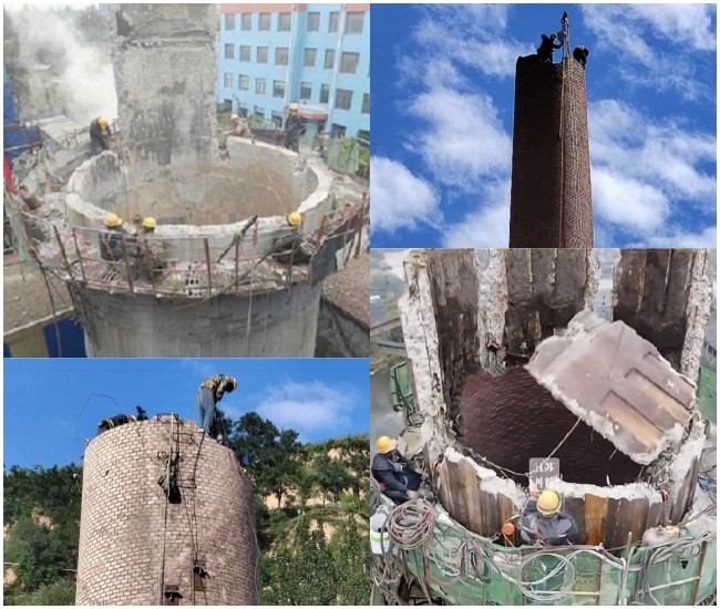 迪庆水泥烟囱拆除具体方法是什么？