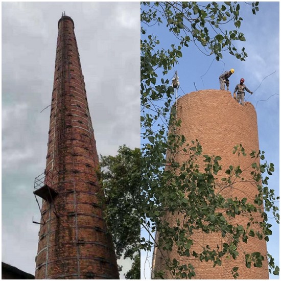 拆除烟囱的朋友请点击！各种烟囱拆除都可以